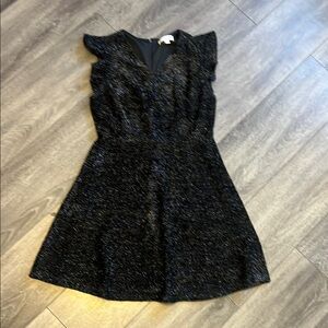 She + Sky Black A-Line Mini Dress V-Neck Sleeveless